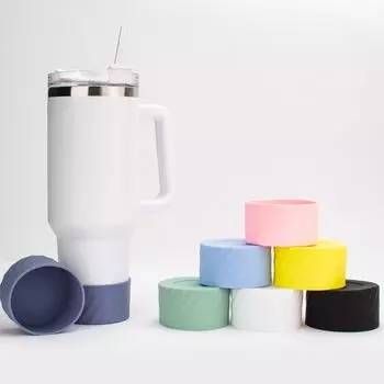 Силиконовый чехол для дна бутылки, пробка для защиты от проливания, защитный чехол для бутылки с водой, противоскользящий чехол, крышка с трубочкой, аксессуары для чашек, подарки