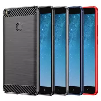 Силиконовый чехол для Mi Max2 Max3 Pro Xiaomi Mix 2 2s, противоударный чехол для телефона xaomi Mi Note3 miplay max 3pro, чехлы из углеродного волокна Mi Max2 чёрный