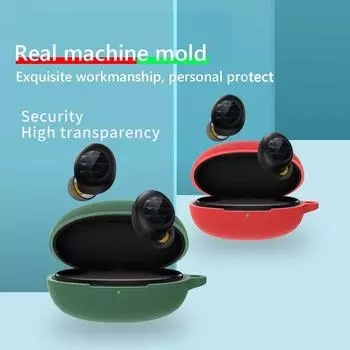 Силиконовый чехол для наушников Realme Buds Q2s, защитный чехол для гарнитуры Bluetooth, противоударный мягкий чехол для Realme Buds Q2s чёрный