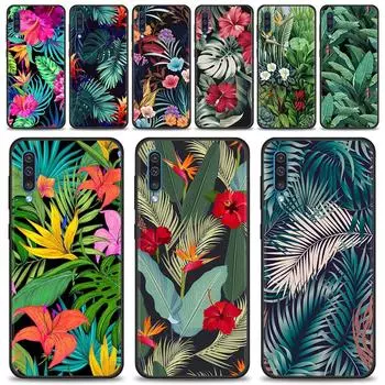 Силиконовый чехол для Samsung Galaxy A50 A70 A10 A20e A30 A40 A20s A10s A10e A80 A90 A60 A30s, винтажный чехол с банановым листом и цветком For Samsung A10e