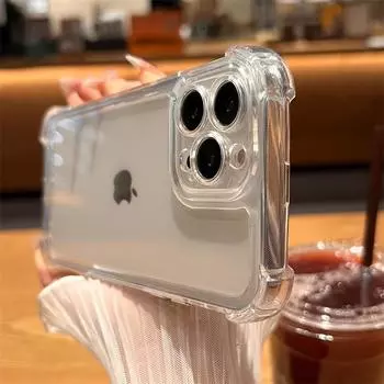 Силиконовый чехол для телефона Iphone 11, чехлы для iPhone 14 13 12 Pro Max Xr X Xs 7 8 Plus Se 2020, акриловые прозрачные чехлы с подушкой безопасности For iPhone XS Max прозрачный
