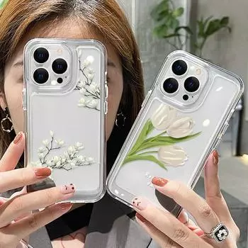 Силиконовый чехол с цветком для Iphone 11, чехол для iPhone 13, 12, 14 Pro Max Xr X Xs Max 7, 8 Plus Se 2020, Iphone11 Space, мягкие чехлы из ТПУ For iPhone XS Max