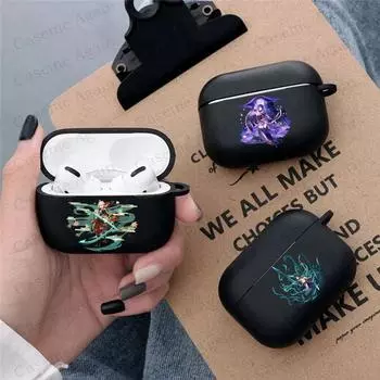Силиконовый чехол с героями Genshin Impact для Airpods Pro 2 1 3 Zhongli Hutao Xiao, беспроводные Bluetooth-наушники, чехлы для Airpod