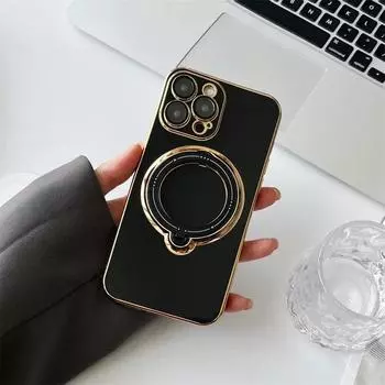 Силиконовый чехол с магнитным покрытием и кольцом-держателем Magsafe для Apple iPhone 15 14 13 12 11 Pro Max Plus XR X XS 7 8 For iPhone15ProMax