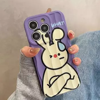 Силиконовый чехол с забавным мультяшным кроликом Imd для Iphone 13 11 12 14 Pro Max 14 Plus, модный мягкий чехол For iPhone 12 Pro