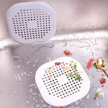 Силиконовый фильтр для волос, сливной чехол для ванной и кухни белый