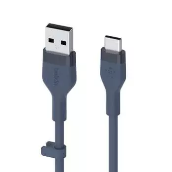 Силиконовый кабель Belkin USB-USB-C, совместимый со смартфонами iPhone 15/iPad mini/iPad Pro/iPad Air/Galaxy/Android, прочный, сертифицированный по USB-IF, 1 метр