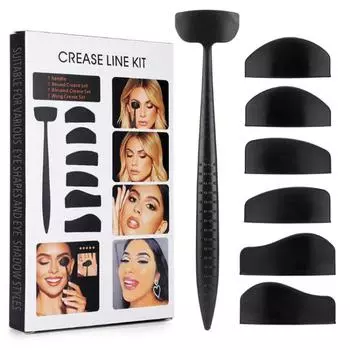 Силиконовый комплект Easy Crease Line с кистью для теней для век, женский аппликатор для теней для макияжа