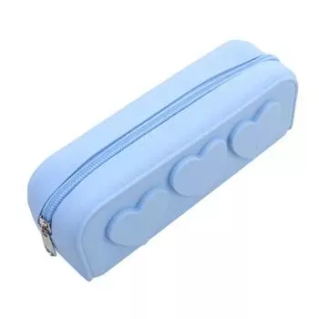 Силиконовый пенал Love Candle Bag, удобная сумка для хранения, в форме сердца, макаруны, моющаяся силиконовая сумка для канцелярских принадлежностей