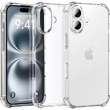 Силиконовый противоударный чехол для iPhone 16 Pro Max 15 Plus 14 13 Mini 12 11 X Xs Xr Se 2022 2020 7 8 6S 5S 16Pro 15Pro Защитный чехол для телефона Аксессуары For iPhone 5 5S SE чистый