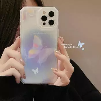 Силиконовый противоударный мягкий чехол Dearm Butterfly для Iphone 12 13 14 Pro Max 11 Xr Xsmax Xr 7 8 Plus с мультяшным рисунком в виде ракушки for iphone 12 mini