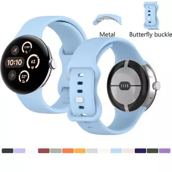Силиконовый ремешок для Google Pixel Watch 3 41 мм 45 мм ремешок водонепроницаемый мужской женский ремешок для Pixel Watch 2 Pixel Watch 1 ремешок Pixel Watch 3 41mm белый