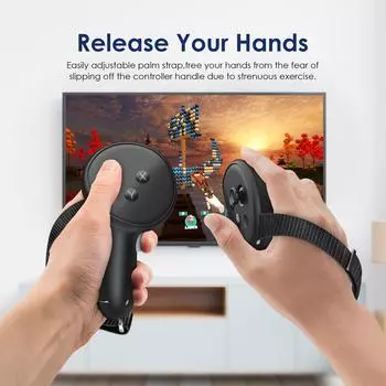 Силиконовый защитный чехол для контроллера Meta Quest 3, регулируемый ремешок на лодыжку и крышка отсека для батареи для Meta/Oculus Quest 3 серый