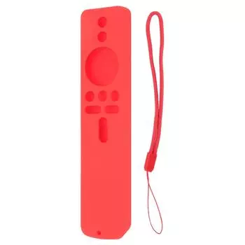 Силиконовый защитный чехол для Xiaomi TV Stick 4K противоскользящий чехол для пульта дистанционного управления с ремешком красный