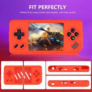 Силиконовый защитный чехол Sochkproof Soft Case Cover Anti-Scratch Protective Sleeve Skin Drop-Proof для ANBERNIC RG28XX 2.83inch оранжевый