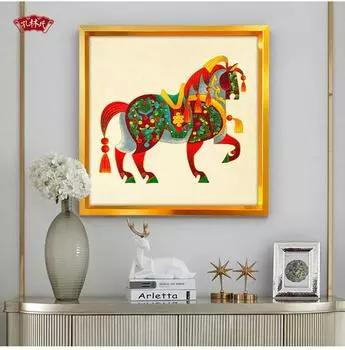 Silk enamel painting DIY handmade material package decorative souvenir intangible cultural heritage gold silk sand painting
