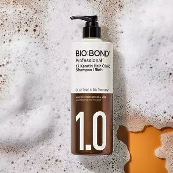 Silk Therapy Bio Bond 17 Кератиновый шампунь для волос, насыщенный, 450 мл