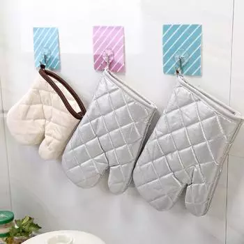 Silver Baking Insulation Gloves Scald Proof Microwave Gloves Oven Mitts Safe Cooking 1 pcs