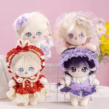 Симпатичная кукла IDol 20 см, детские плюшевые игрушки, аниме, плюшевые куклы со звездами, детские подарки, куклы, милые куклы для девочек, игрушки without skeleton фиолетовый