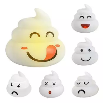 Симпатичный светодиодный сенсорный ночник Poop, 3 шт., ночник Emotion для детей, малышей, яслей, 3 шт. 3 Pack Set 1