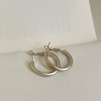 Simple And Cold Wind Matte Metal Earrings, Female Personality Unique Fashion Commuting Temperament Versatile Earrings