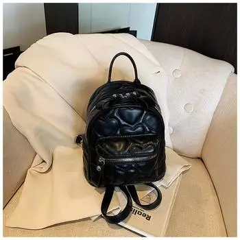Simple and fashionable backpack for women s spring new diamond embroidery thread high-end backpack for women чёрный