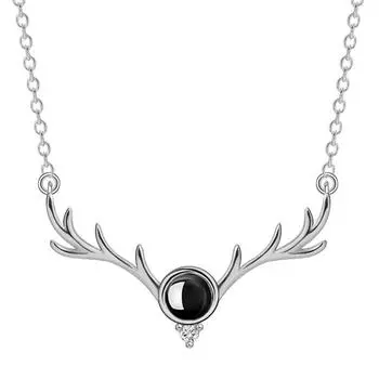 Simple Antler Necklace for Couples In The Same Style