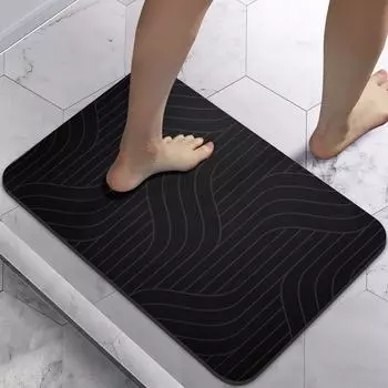 Simple Bathroom Diatom Mud Floor Mat Solid Color Anti Slip Mat Bathroom Absorbent Pad Household Carpet Entrance Foot Mat 40 * 60cm