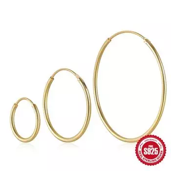 Simple Daily S925 Sterling Silver Размер 3 шт., набор глянцевых сережек, серьги, набор сережек набор сережек 925 silver