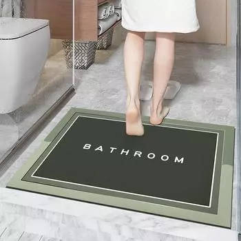 Simple Diatom Mud Cushion Bathroom Door Mat Anti-slip Bathroom Foot Pad Absorbs Water and Quickly Dry 40*60cm