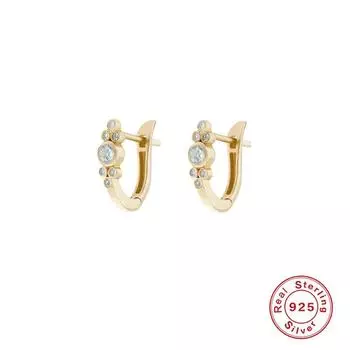 Simple Glossy Horn Earrings C-Earrings Ear Buckles Stacking Matching Earrings S925 Sterling Silver Earrings 925 Silver