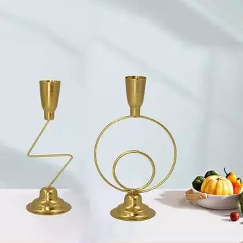 Simple Gold Aromatherapy Stand Decorative Metal Candlestick Modern Nordic Candle Holder Home Style 1