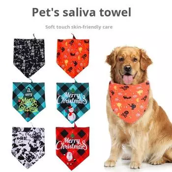 Simple Halloween Funny Dog Cat Triangle Towel Dog with Bell Dress Up Pet Scarf Witch Puppy Halloween Thanksgiving Pumpkin Pet Supplies