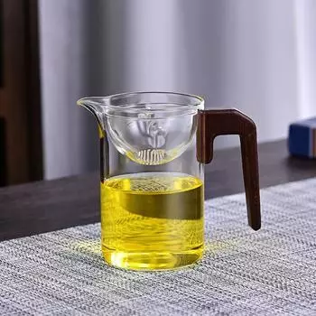 Simple Household Tea Sea Separator With Handle High Borosilicate Glass Heat-Resistant Fair Cup Large Capacity Thickened Fair Cup прозрачный