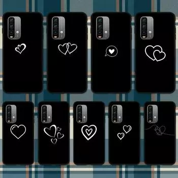 Simple Lines Love Hear Phone Case For Xiaomi9 10 11PRO LITE Redmi NOTE7 8 9 10A PRO K40 Poco3 Shell RedmiNote9Pro