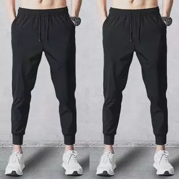Simple Men s Large Loose Casual Korean-Style Nine-Point Trousers for Spring and Summer