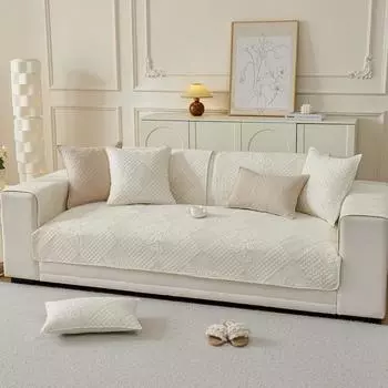 Simple Modern Cotton Sofa Cushion, Universal Cotton Fabric Anti-slip Cushion for All Seasons, Universal Sofa Cover, Cover Cloth 70*70cm