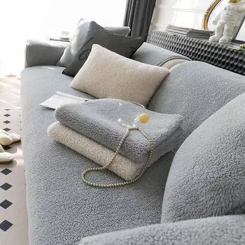 Simple Nordic Cashmere Sofa Cushion Winter Plush Non-Slip Winter Cushion Universal Saddle Cover Cover Cover Cloth 70*70cm