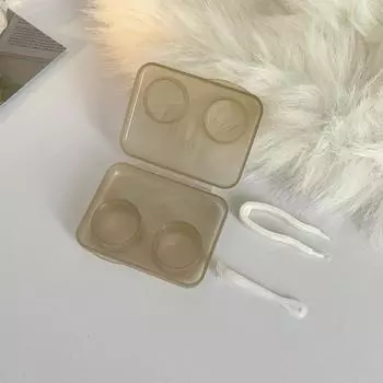 Simple Portable Transparent Contact Lenses Box Simple Contact Lens Case Kit For Girls Lens Care Box Travel Set