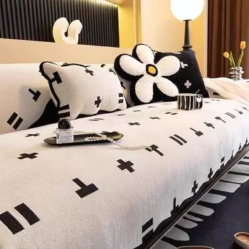 Simple Sofa Cushion Towel Universal High-End Non-Slip Chenille Straight Sofa Cover Cloth Towel Anti Cat Scratch Backrest Cover 90x70