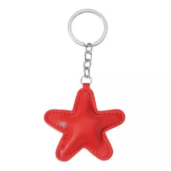 Simple Star Shape Keychain Car Key Holder Colorful Pendant Charm Leather Keyring Unisex синий