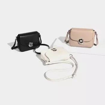 Simple temperament commuter shoulder messenger bag women s 2024 new fashion small square bag high sense fashion underarm bag tide чёрный