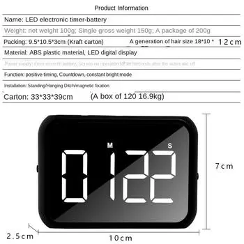 Simplified LED electronic timer student specific digital timer kitchen countdown reminder чёрный