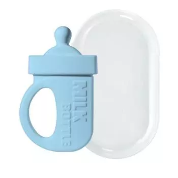SimTong Silicone 100% прорезыватель для детской бутылочки с футляром для хранения, синий, прорезыватель для детской бутылочки, этап 2, 1 штука, корейские детские товары