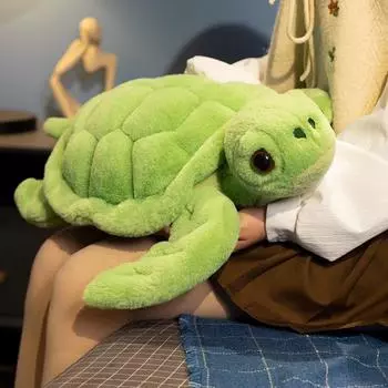 Simulated Green Turtle Doll Plush Toy Turtle Doll Rag Doll Small Bed Sleeping Pillow 45cm
