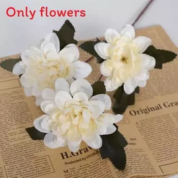 Simulated Plants Dahlia Wedding Hotel Restaurant Desktop Props Decoration White
