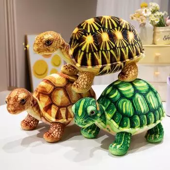 Simulated Tortoise European Doll Plush Toys Ocean Tortoise Baby Cognitive Reptiles 32cm