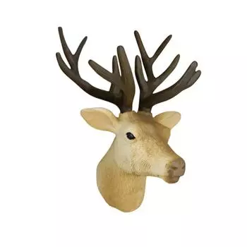 Simulated Wild Animal Head Model PVC Refrigerator Wall Mounted Car Decoration Children s Doll One Size