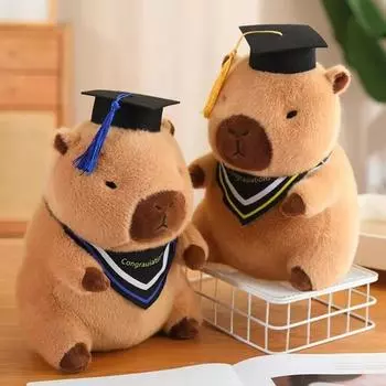 Simulation Capibara Anime Fluffty Toy Capybara Capybara Plush Doll Birthday Gift 30cm синий