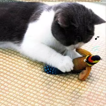 Simulation Chirping Bird Cat Toy Interactive Simulation Chirping Bird Toys Self Hi multicolor-C